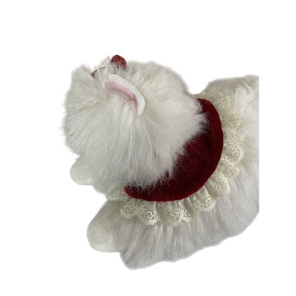 Vintage 1989 Commonwealth Persian White Fluffy Kitty Cat Plush Blue Eyes 18in - Picture 3 of 8